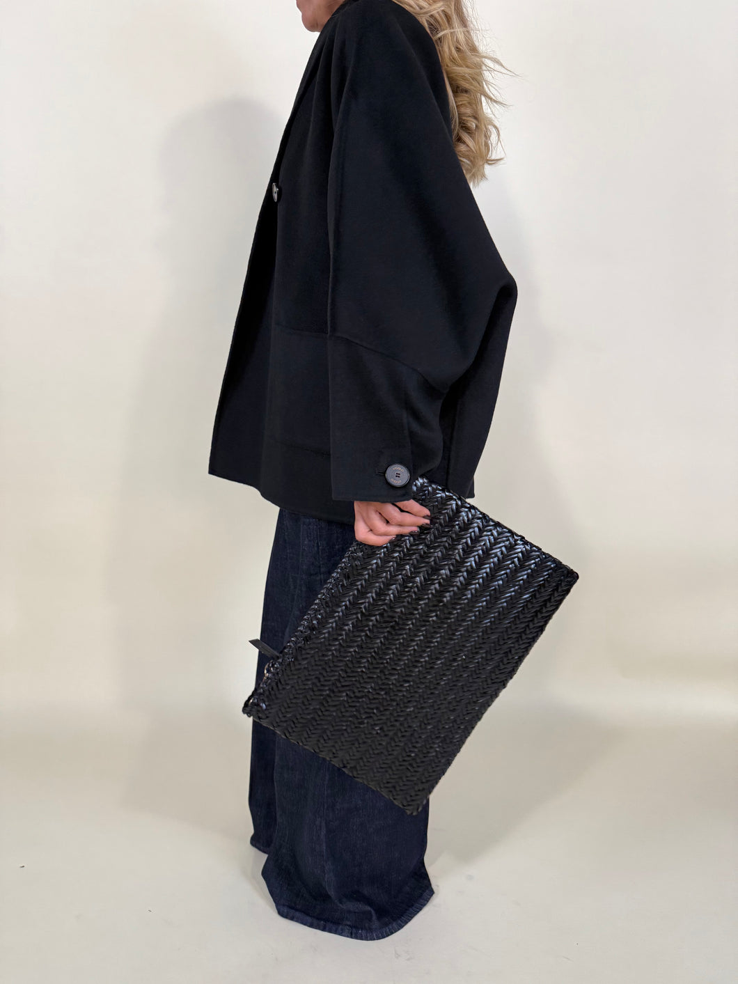 Maxi Pochette Intreccio | Black