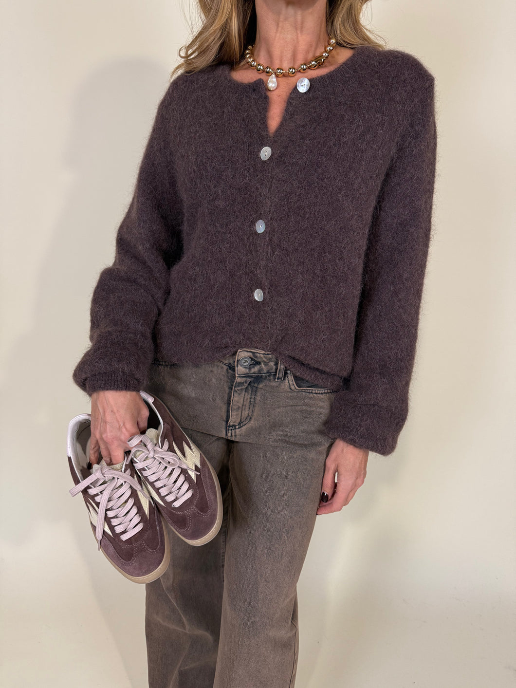 Cardigan Brown | Baby Alpaca