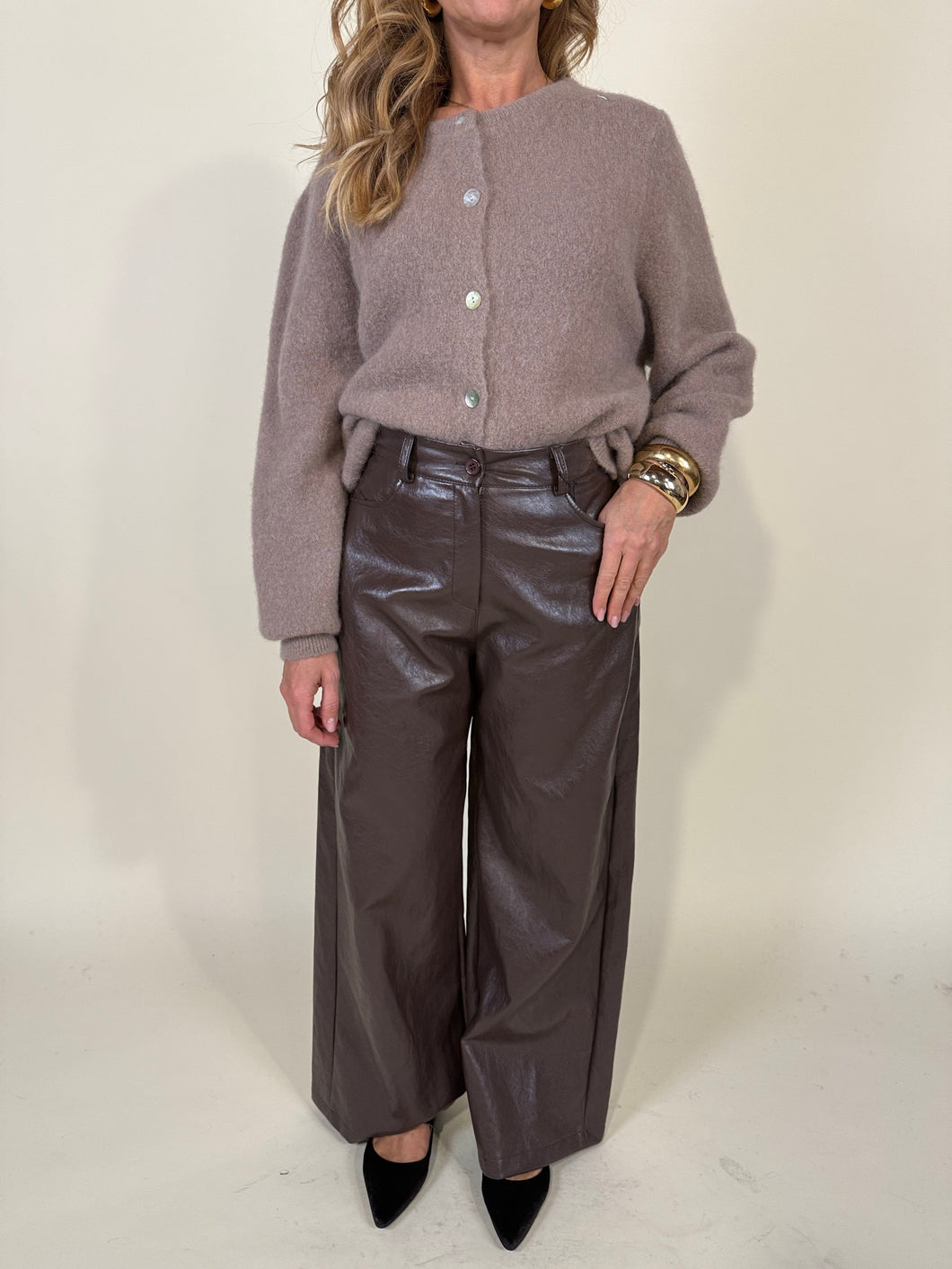 Pantalone Tascone | Ecopelle | Moro