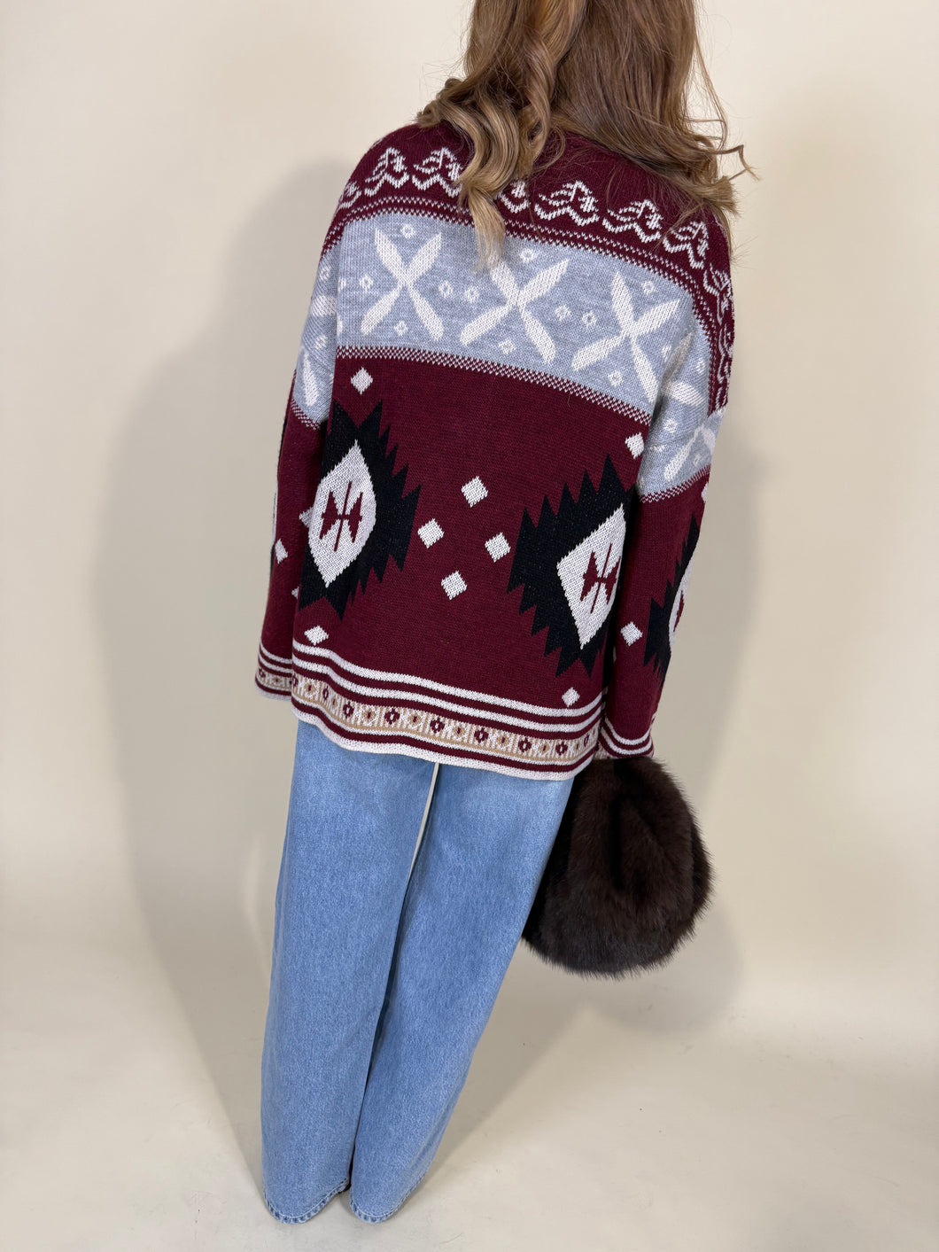 Cardigan Red | Frangia