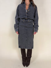 Load image into Gallery viewer, Abito Denim Gigi | Dark grey
