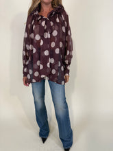 Carica l&#39;immagine nel visualizzatore di Gallery, Camicia Maxi Pois | Vino
