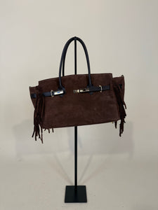 Borsa BIG in suede | con frange | più colori