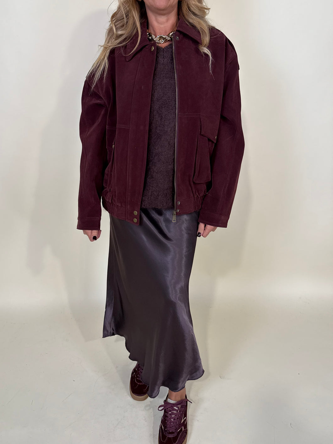Bomber Cherry | Suede