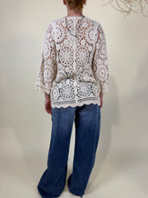 Carica l&#39;immagine nel visualizzatore di Gallery, Cardigan Crochet Panna
