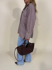 Camicia a righe I bordeuax