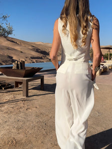 Gilet con scollo V I White