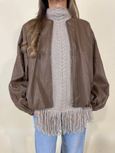 Load image into Gallery viewer, Bomber ecopelle Taupe
