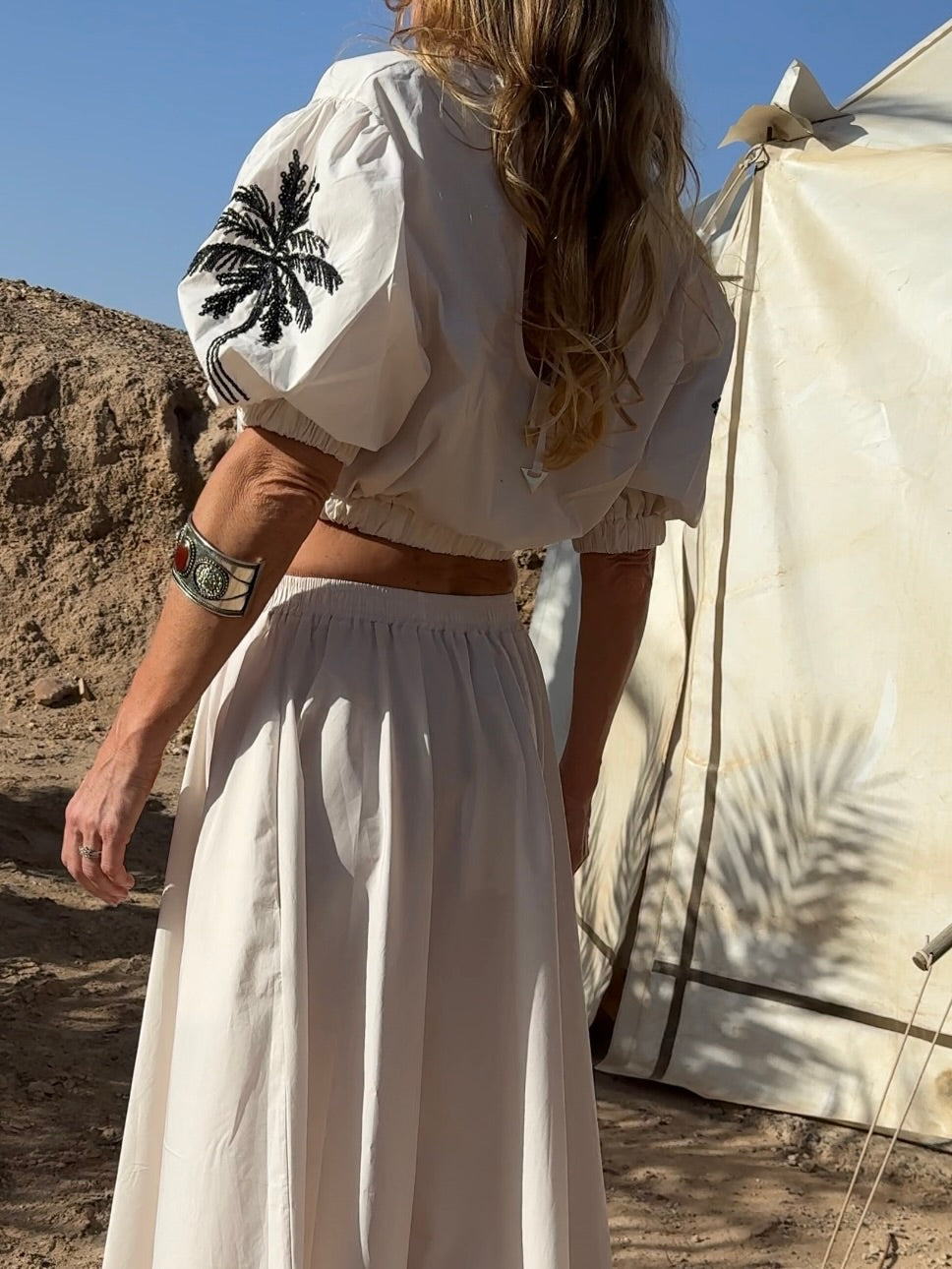 Camicia maxi I Panna