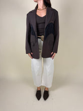 Load image into Gallery viewer, Giacca Brown con frangia | Oversize
