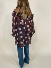 Carica l&#39;immagine nel visualizzatore di Gallery, Camicia Maxi Pois | Vino
