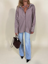 Load image into Gallery viewer, Camicia a righe I bordeuax
