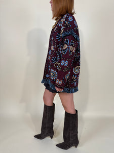 Cardigan India | Bordeaux