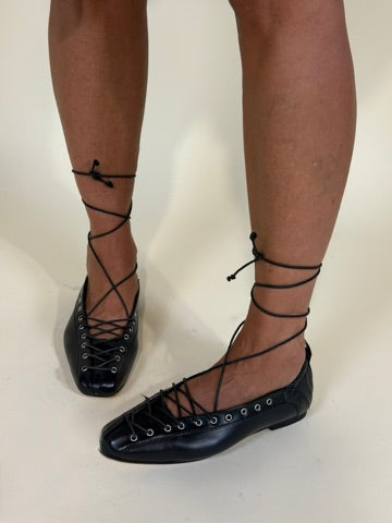 Ballerine naplack nere