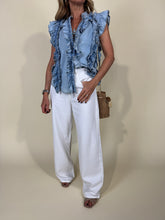 Carica l&#39;immagine nel visualizzatore di Gallery, Camicia Rouches | Denim
