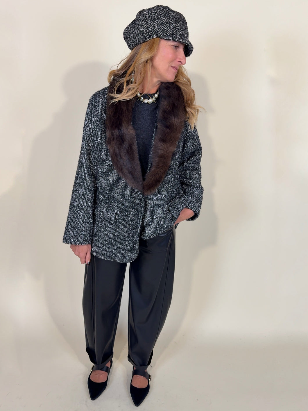 Cappello Peaky | Melange | Lana