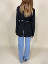 Load image into Gallery viewer, Blazer doppiopetto black I con cintura

