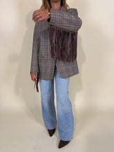 Load image into Gallery viewer, Blazer check I con frange
