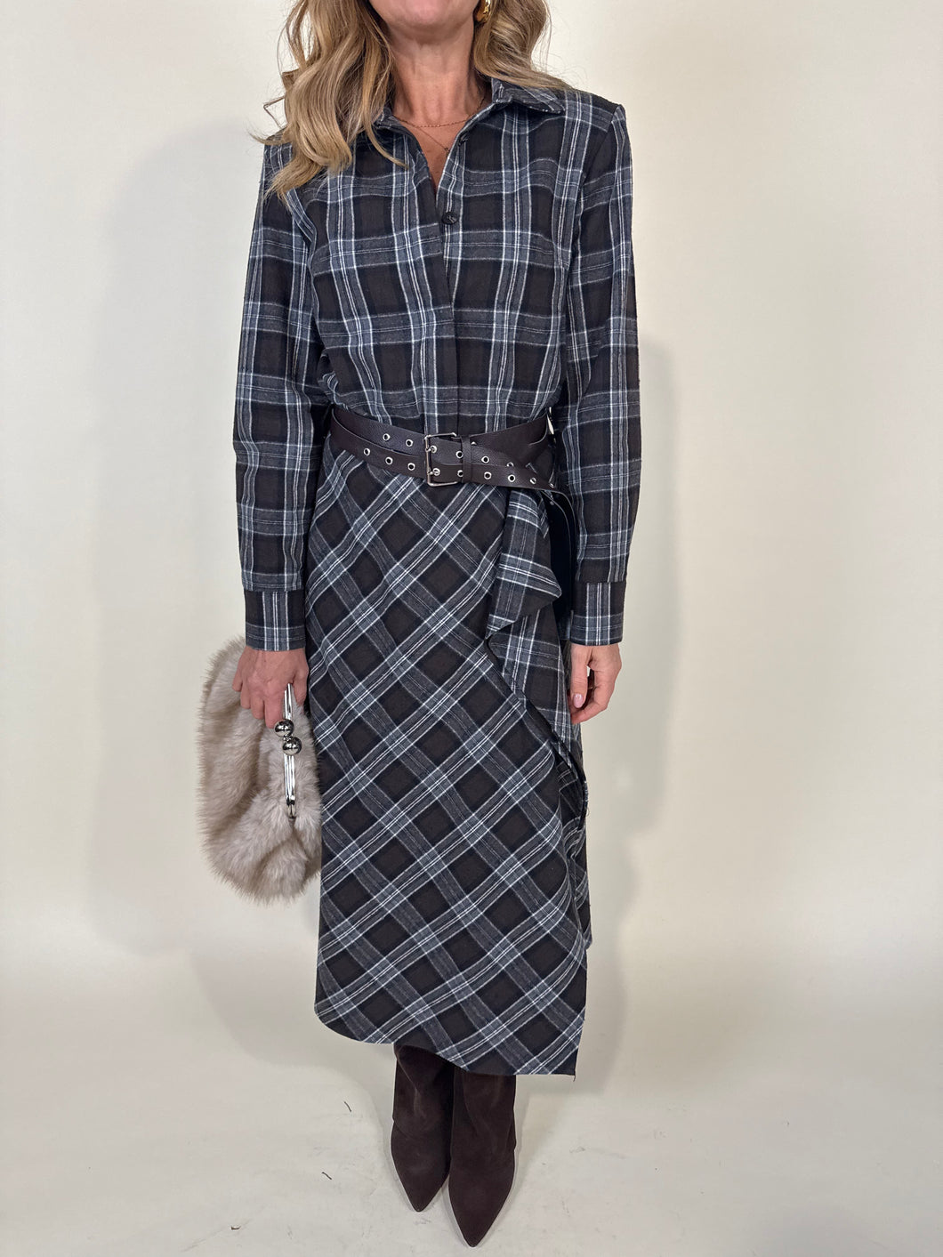Abito Buffy | Check Grigio