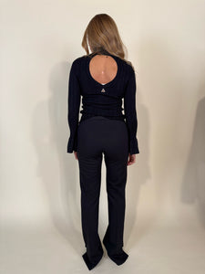 Maglia Lupetto | Volant | Lana Merino