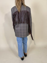 Carica l&#39;immagine nel visualizzatore di Gallery, Blazer check I con frange
