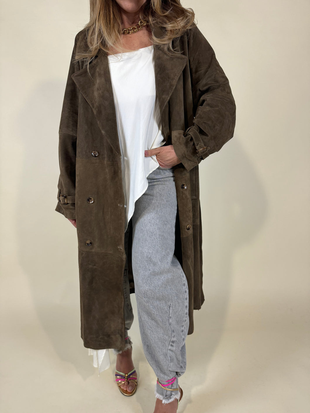 Trench Crosta Taupe I Vera Pelle