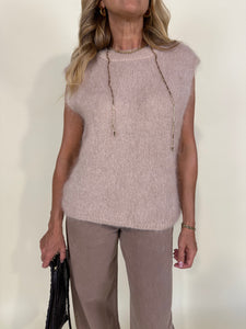 Gilet Nocciola | Mohair & Lana