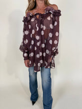 Carica l&#39;immagine nel visualizzatore di Gallery, Camicia Maxi Pois | Vino
