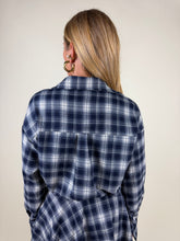 Carica l'immagine nel visualizzatore di Gallery, Completo camicia + mini in check | Blu notte
