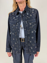Carica l'immagine nel visualizzatore di Gallery, Camicia denim e strass | Tela denim
