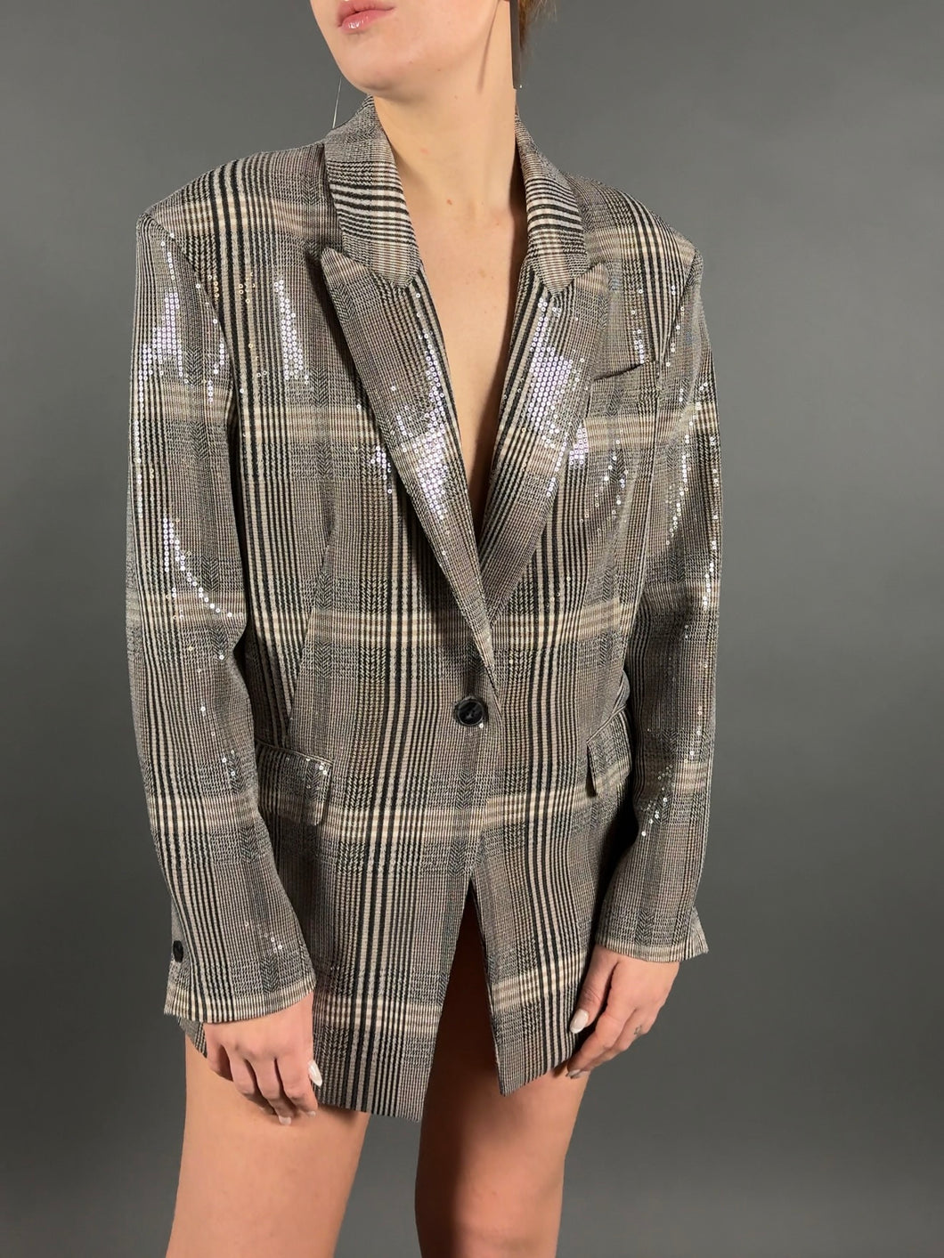 Blazer Tartan | Paillettes
