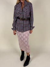 Load image into Gallery viewer, Maxi camicia abito check Rose

