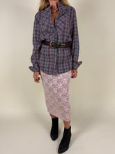 Load image into Gallery viewer, Maxi camicia abito check Rose
