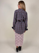 Load image into Gallery viewer, Maxi camicia abito check Rose
