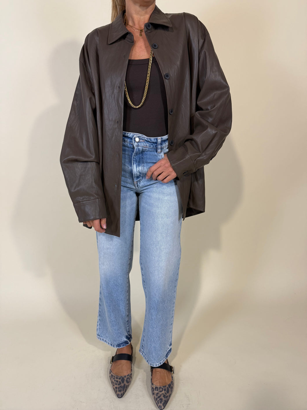 Maxi Camicia Taupe | Giacca