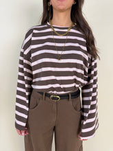 Carica l'immagine nel visualizzatore di Gallery, T-shirt longsleeve Rosa e moro
