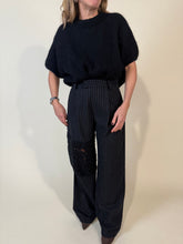 Carica l'immagine nel visualizzatore di Gallery, Pantalone Black Crochet | Gessato
