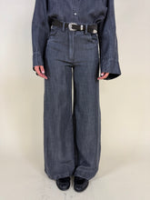Carica l'immagine nel visualizzatore di Gallery, Pantalone in denim Grigio | Dark | Set coordinato
