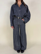 Carica l'immagine nel visualizzatore di Gallery, Pantalone in denim Grigio | Dark | Set coordinato
