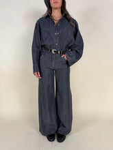 Carica l'immagine nel visualizzatore di Gallery, Camicia in denim Grigio | Dark | Set coordinato
