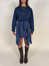 Carica l'immagine nel visualizzatore di Gallery, Mini gonna a camicia in check | Blue

