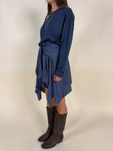 Carica l'immagine nel visualizzatore di Gallery, Mini gonna a camicia in check | Blue
