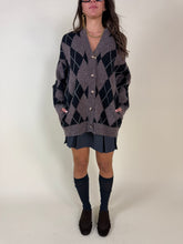 Carica l'immagine nel visualizzatore di Gallery, Cardigan Rombi | Black &amp; brown
