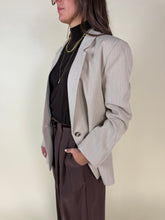 Load image into Gallery viewer, Giacca gessata Beige | Viscosa

