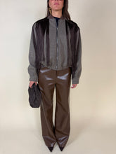 Load image into Gallery viewer, Bomber check con maxi frangia
