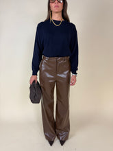 Load image into Gallery viewer, Pantalone in ecopelle Mostarda | Regular
