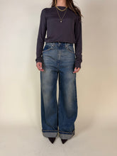 Load image into Gallery viewer, Denim blu con Risvolto
