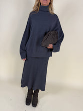 Load image into Gallery viewer, Pull collo alto a costa | Grey | Set coordinato

