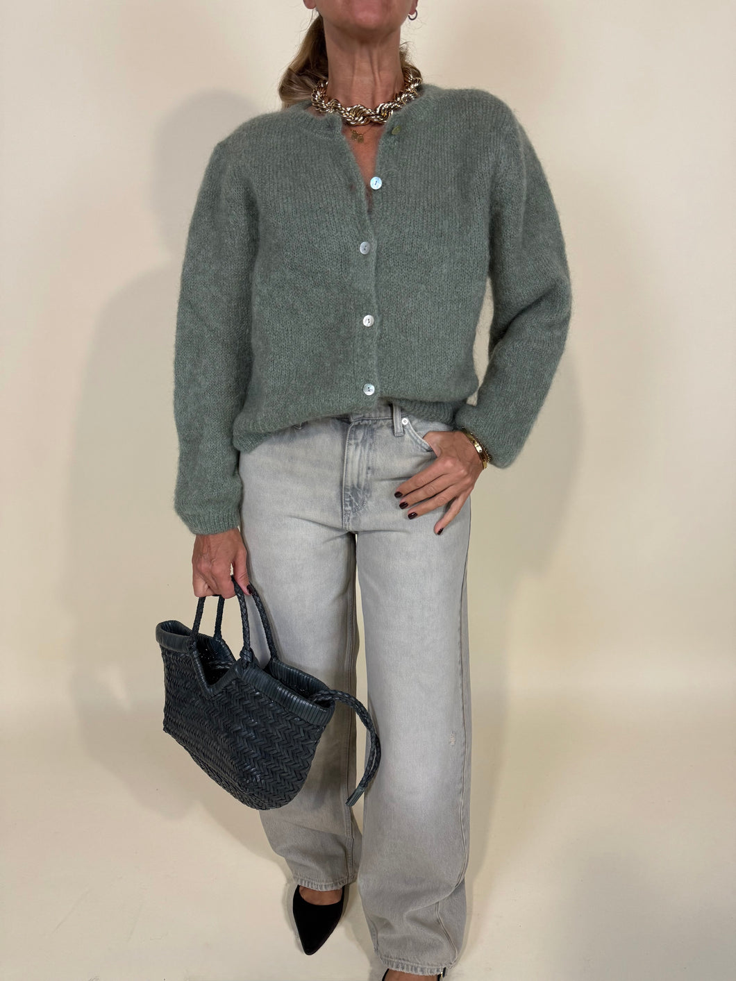 Cardigan Oliva | Mohair & Lana