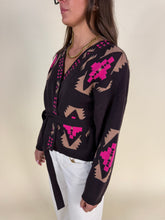 Load image into Gallery viewer, Kimono etnico | Moro e fucsia
